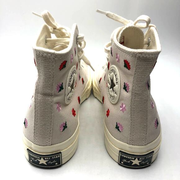 Converse Women's High Top Chuck 70 Floral Sneakers Taupe Size US 8.5 - Picture 6 of 11